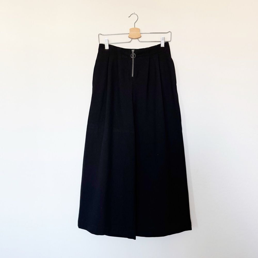 GAP High Rise Cropped Wide-Leg Pants in Black Size 4 Tall - Picture 3 of 10